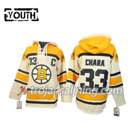 Boston Bruins Zdeno Chara 33 Cream Sawyer Hooded Sweatshirt - Barn
